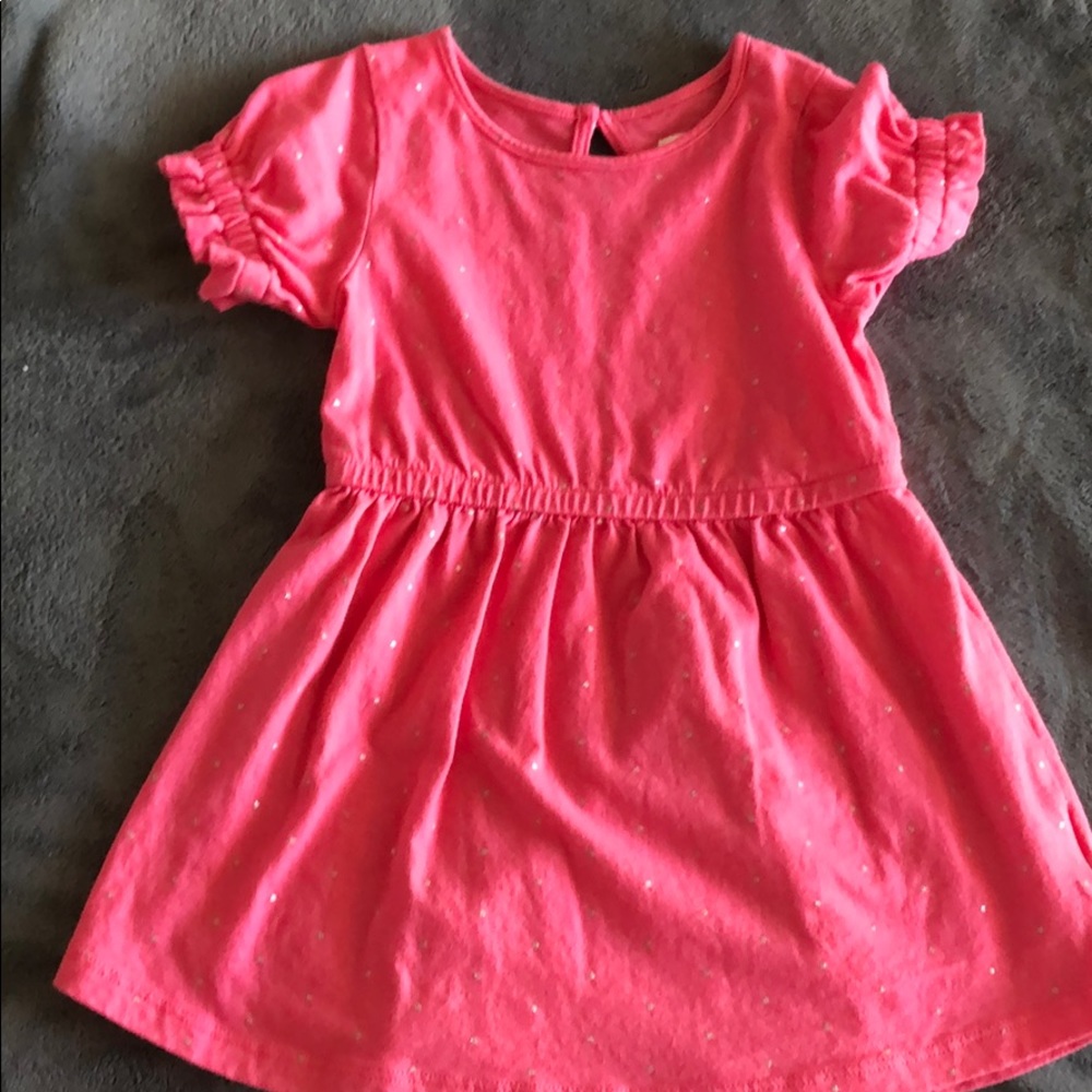 Adorable Gap Pink Metallic Polka Dress -Like New!